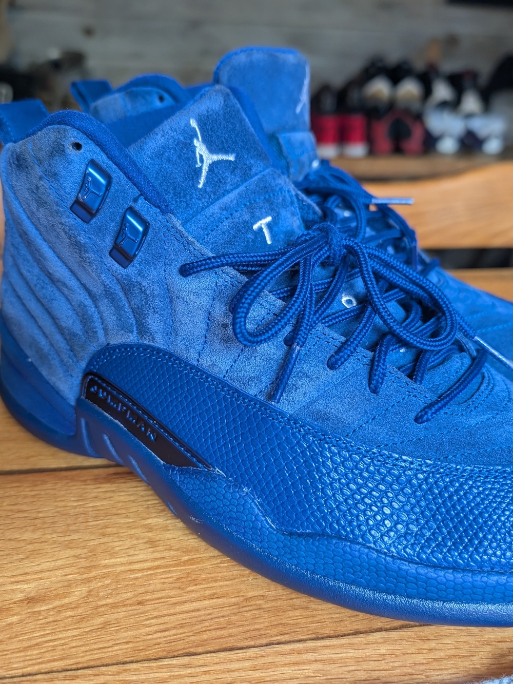 130690-400 belongs to the Air Jordan 12 Retro Premium "Deep Royal Blue" Nike